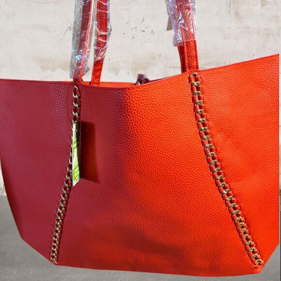 Badgley Mischka Red Tote Bag - Picture 3 of 7